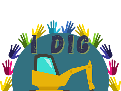 I Dig Preschool Design design illustration roaring into grade typography vector