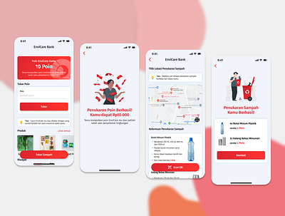 EnviCare Bank app design ui ux