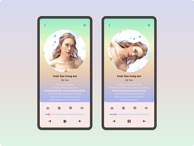 Daily UI #009 - Music Player 009 beautiful challenge daily ui dailyui dailyui009 gif linear music music player musicplayer my tam mỹ tâm play music player simple singer song ui video