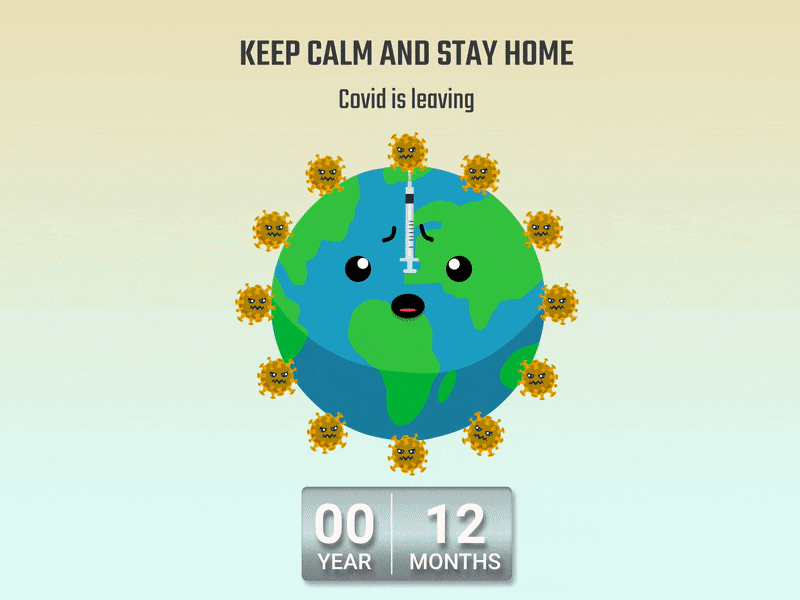 Daily UI #014 - Countdown timer : Covid countdown timer (re-up)