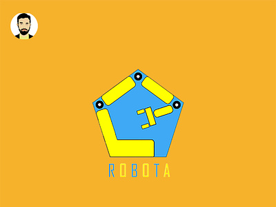 ROBOTIC LOGO business logo flat logo graphic design logo design minimalist logo utube logo website logo
