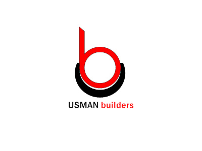LOGO "Usman builders" constructions logo graphic design logo design minimalist logo design