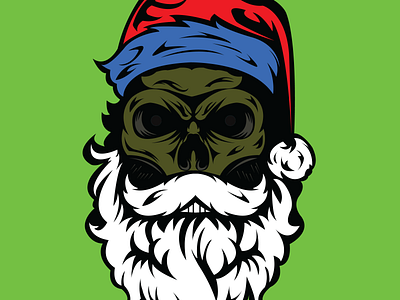 christmis skull branding graphic design illustration vector