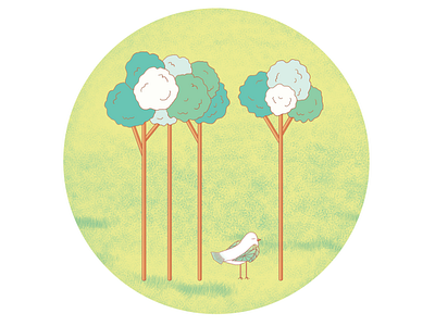 Birds in spring bird china illustration tree 中国 树 鸟