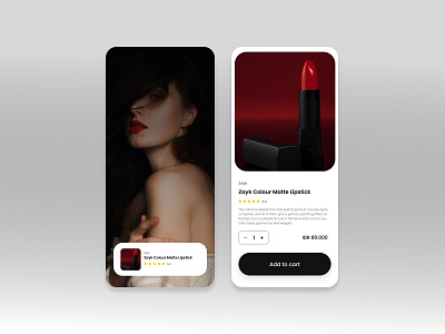 Makeup Product App Design app appdesign design typography ui ux