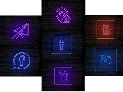 Neon light Icon Effect