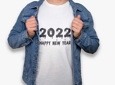 Typography T-Shirt Design 2022 2022 branding colorful corporate design graphic design happy new happy new year illustration logo minimal modern new year red t shirt typography typography t shirt design ui ux vector