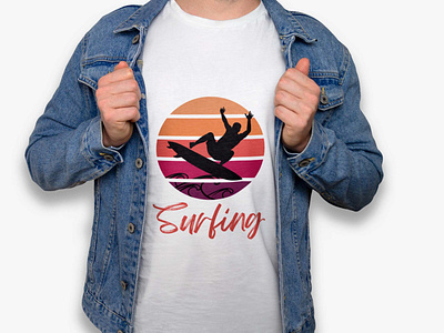 Surfing T-Shirt Design