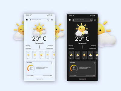 Weather Forecast app UI Design