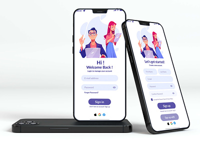 Sign up Sign in Page UI Design 3d animation branding colorful corporate design graphic design illustration logo minimal modern motion graphics sign in sign up sign up sign in typography ui uiux ux vector