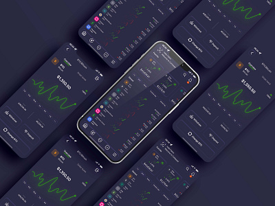 Cryptocurrency Apps UI UX Design animation app bitcoin branding colorful corporate cryptocurrency design flat illustration minimal modern ui uiux ux vector wallet web website wix