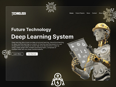 Deep Learning System Web design app artificial intelligence branding cryptocurrency deep learning design icon logo metaverse nfts technology ui ui design user experience user interface ux vector virtual reality web web design
