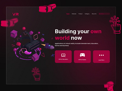 Virtual Reality (VR) Website UI UX Design 1