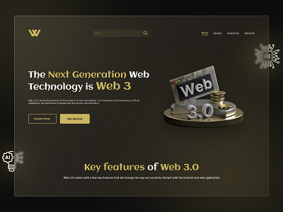 ' Web 3 ' Website UI UX Design 3d animation branding colorful corporate cryptocurrency design flat illustration minimal modern typography ui user experience ux web web3 website wix wordpress