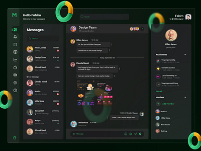 Easy Messages Dashboard UI UX Design