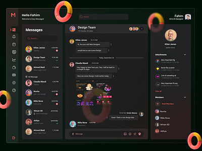 Easy Messages Dashboard UI UX Design