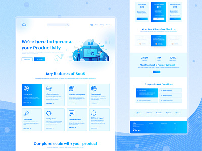 SaaS Website UI & UX Design b2b website chart data analysis data visualization development enterprise hero header homepage landing page management productivity project management saas saas product saas website software ui ux web design web page