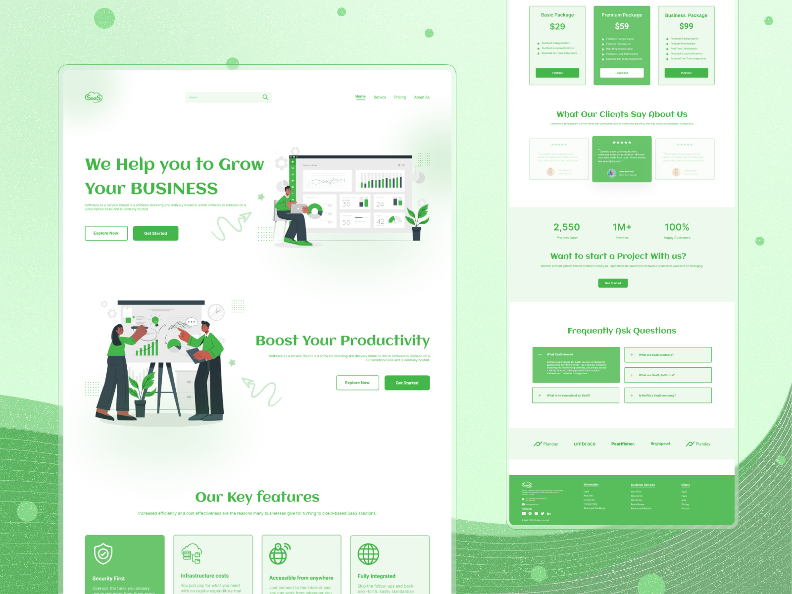 SaaS Business Website UI & UX Design by Fahim Bin Omar ‌ on Dribbble