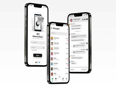 Easy Messages Apps UI UX Design ! by Fahim Bin Omar ‌ on Dribbble