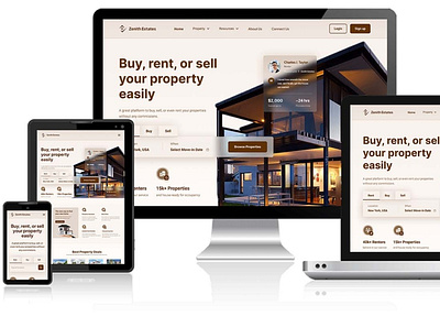 Buy, rent, sell property easily real estate web Design app design estate graphic design landing page logo minimal modern property real estate agency real estate branding realestate realestateagent realtor ui uiux ux vector web design website