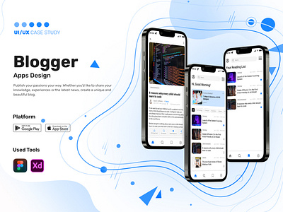 Blogger Apps UI UX Design