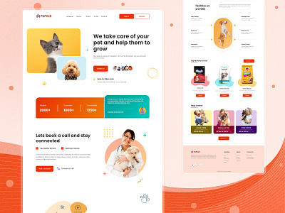 Pet Care Home Page UIUX Design by Fahim Bin Omar ‌ on Dribbble