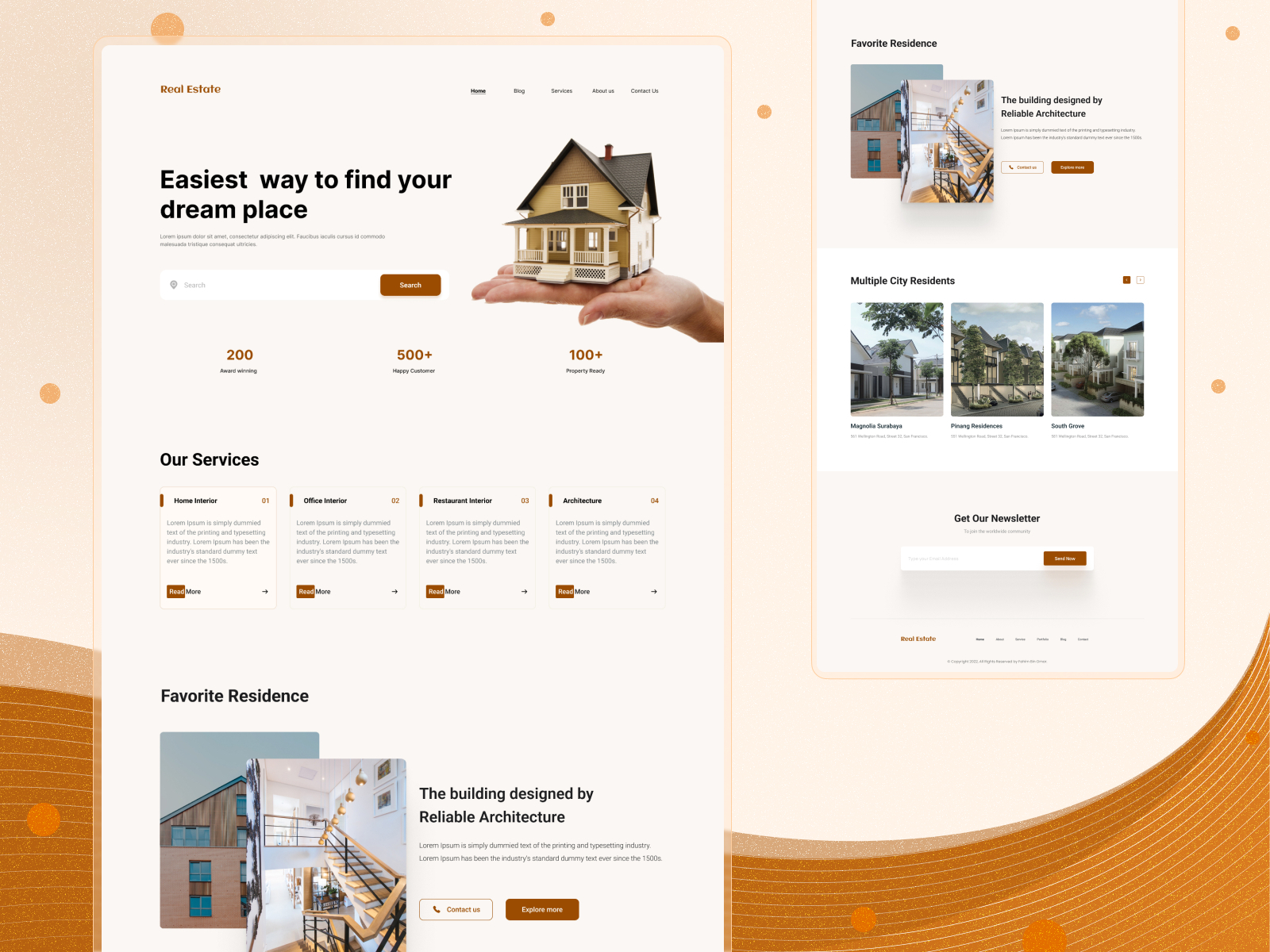 Buy, rent, sell property easily real estate web UIUX design by Fahim ...