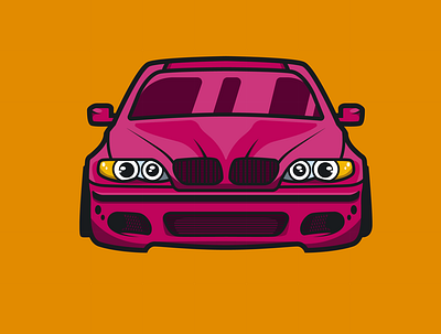 BMW e46 branding design graphic design illustration logo vector