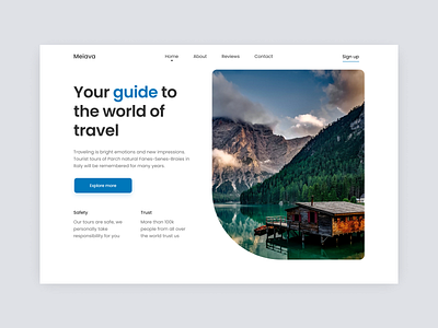 Web-design | Tourist agency design figma landing travel ui uiux