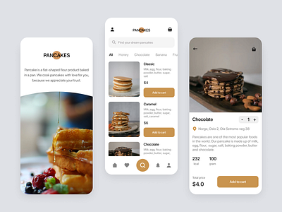 Mobile app | Cafe Pancakes design figma mobile pancakes ui uiux