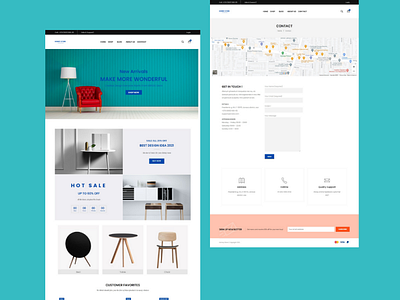 Furniture online store using woocommerce