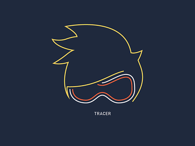 Overwatch's Tracer game icon minimal overwatch tracer