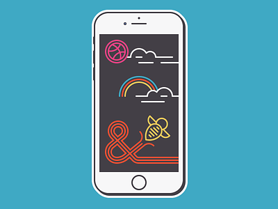 What is Dribbble? ampersand basketball bee dribbble iconography icons iphone rainbow sticker ui