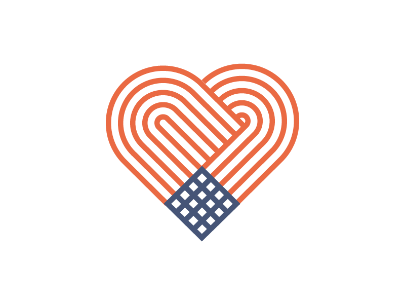 Flag Heart nationalism geometric pattern icon blue white red 4th of july americana america heart flag