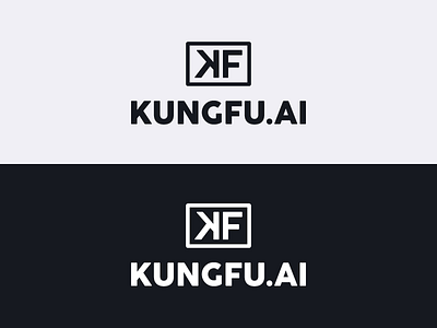 Kungfu.AI Lockup artificial intelligence black and white branding branding agency kungfu lockup logo