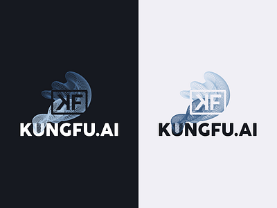 Kungfu.AI Logo artificial intelligence blue branding kungfu lockup logo