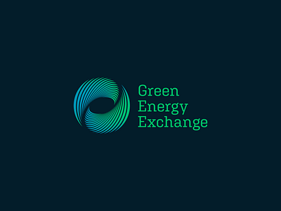 GEX Logo black blue brand branding energy geometric gradient green hurricane icon logo logomark mark modern natural round water waves wind