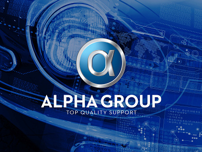 Alpha Group 3d automotive branding graphic design logo