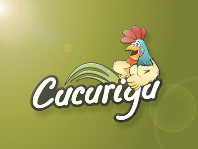 Cucurigu Logo Render chicken farm farming fastfood poultry rooster rotisserie