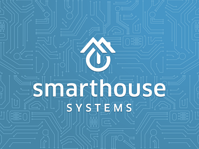 Smarthouse Logo button construction electrician electricity house lighting roof roofs smart home smarthouse system