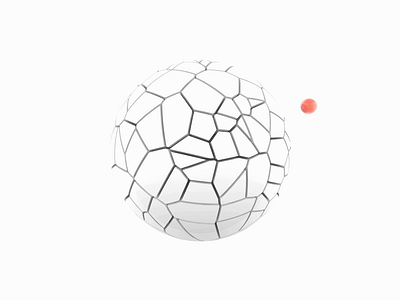 eXelentex 3d 3d art animation art artwork c4d clean graphic design illustration minimal motion red sphere white