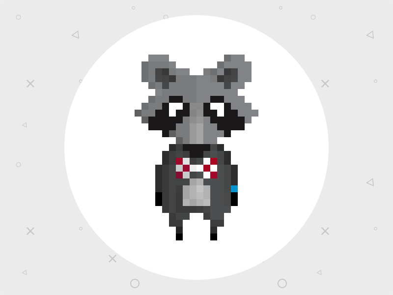 Raccoon animation blog character company it pixel art raccoon rotation