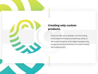 Iquadart copyright custom gradient illustration typography ui ux waves web web agency website