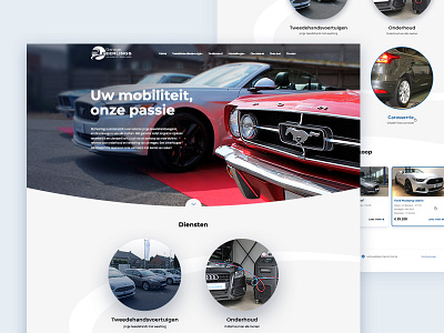 Peerlings cabriolet car concept corporate dealer ford home interface landing mustang ui ux web web design website