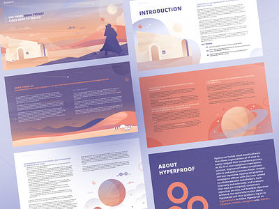 The Three Trends branding character compliance deck drawing ebook fiction flat future illustration man mars presentation space spaceship stars ui ux vector warrior