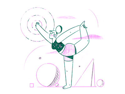Spread positivity 🤸‍♀️ characterdesign creativity geometry positivity procreate simplicity sports yoga