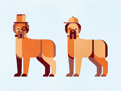 Mastiff dog drawing geometry icon illustration mastiff vector
