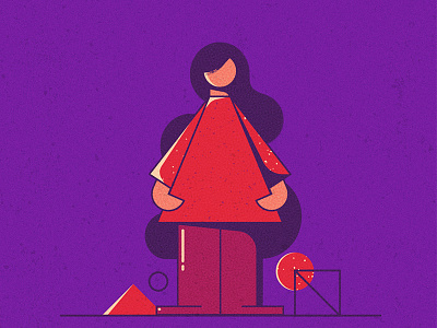 Geometry character contrast geometry girl shapes simplicity texture vector