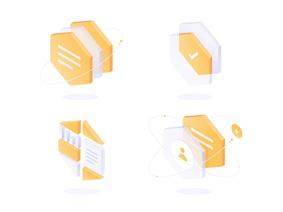 Transparent gradient hexagon icon isometric isometry simple subtle transparent ui ux vector webdesign