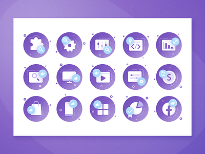 Icons analysis branding chart data facebook flat google google ads icon iconography illustration marketing notification settings symbol symbols texture ui ux vector